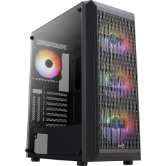 Aerocool Beam 750W 4x12cm FRGB LED Fanlı, Mesh Ön Panel, Temperli Cam Yan Panel, USB 3.0 ATX Bilgisayar Kasası (AE-BEAM-750)