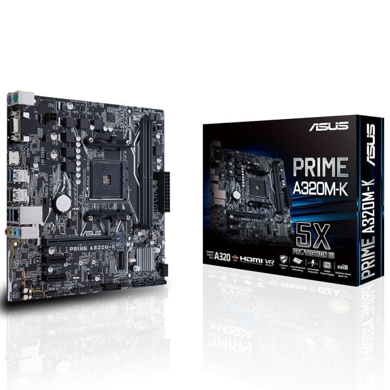 ASUS PRIME A320M-K A320 AM4 AMD Ryzen™ DDR4 3200(O.C.) MHz M.2 USB 3.1 2.EL Anakart